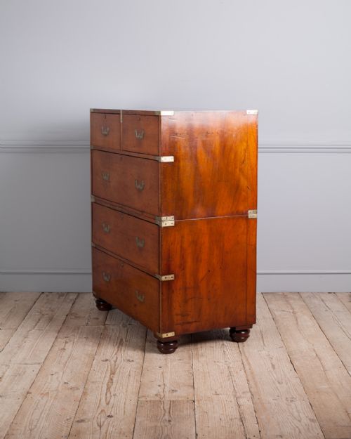 19TH CENTURY MAHOGANY CAMPAIGN CHEST - ADDITIONAL PHOTO 3