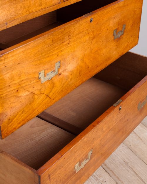 19TH CENTURY MAHOGANY CAMPAIGN CHEST - ADDITIONAL PHOTO 6