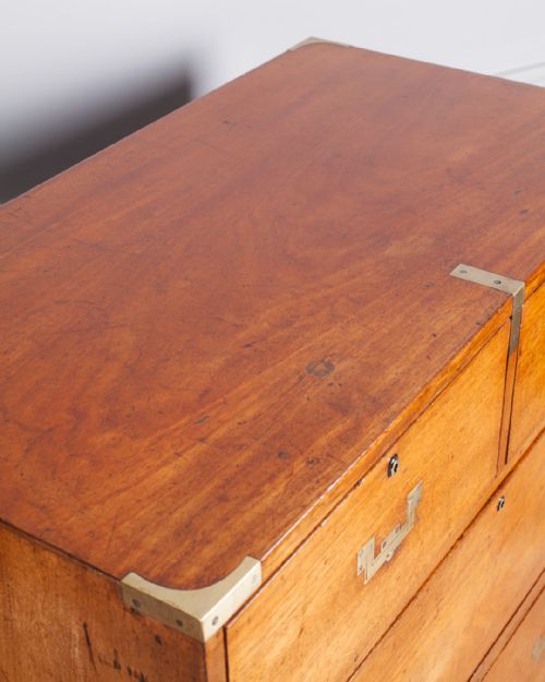19TH CENTURY MAHOGANY CAMPAIGN CHEST - ADDITIONAL PHOTO 7