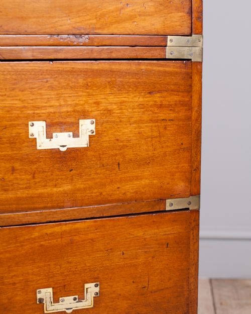 19TH CENTURY MAHOGANY CAMPAIGN CHEST - ADDITIONAL PHOTO 9