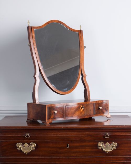 GEORGIAN MAHOGANY TOILET MIRROR - ADDITIONAL PHOTO 2