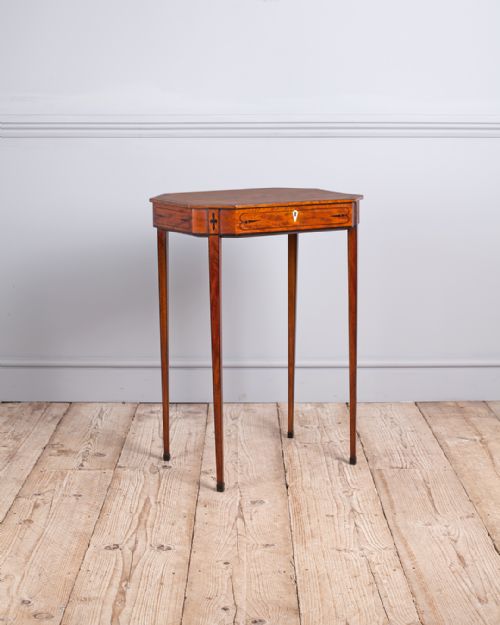 18th century satinwood octagonal work table - CATEGORY: ANTIQUE TABLES - DATED 18TH CENTURY