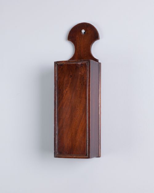 GEORGIAN MAHOGANY CANDLE BOX - ADDITIONAL PHOTO 1
