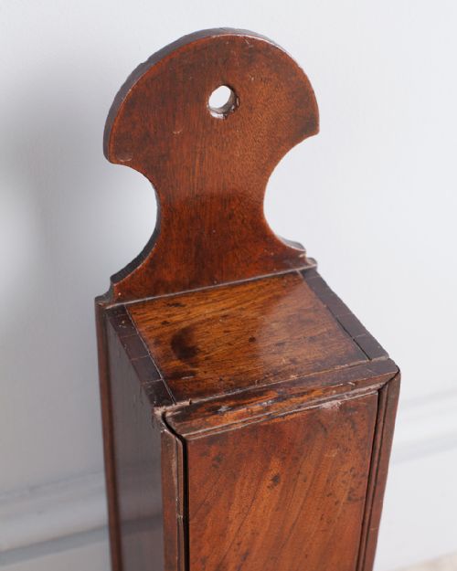 GEORGIAN MAHOGANY CANDLE BOX - ADDITIONAL PHOTO 3