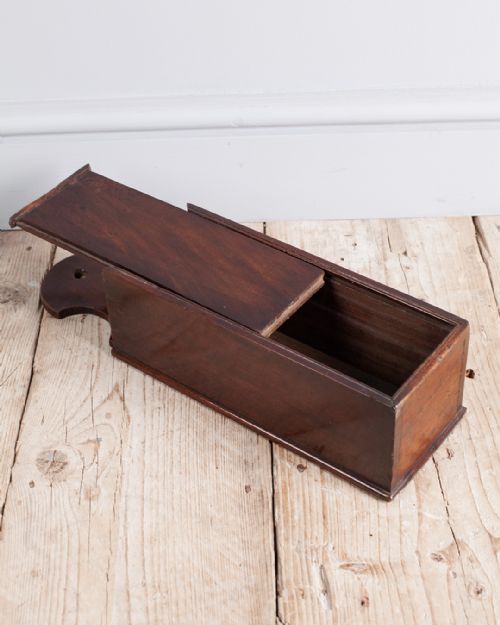 GEORGIAN MAHOGANY CANDLE BOX - ADDITIONAL PHOTO 4