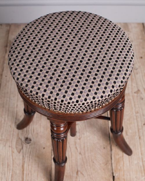 FINE QUALITY REGENCY MAHOGANY PIANO STOOL - ADDITIONAL PHOTO 2