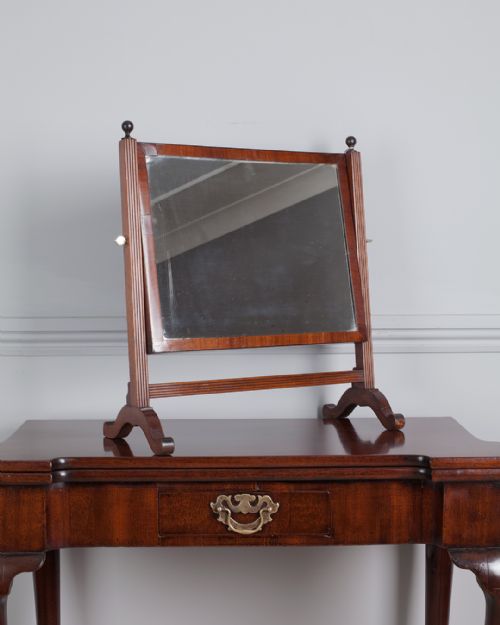 19TH CENTURY MAHOGANY SWING MIRROR - ADDITIONAL PHOTO 1