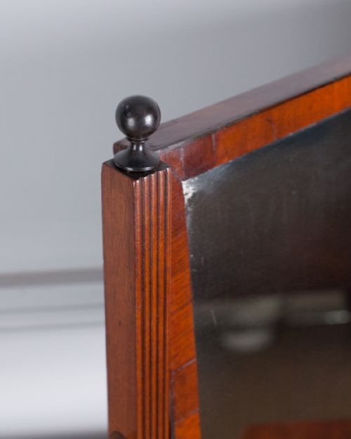 19TH CENTURY MAHOGANY SWING MIRROR - ADDITIONAL PHOTO 4