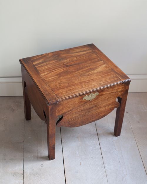 GEORGIAN MAHOGANY BOX COMMODE - ADDITIONAL PHOTO 2