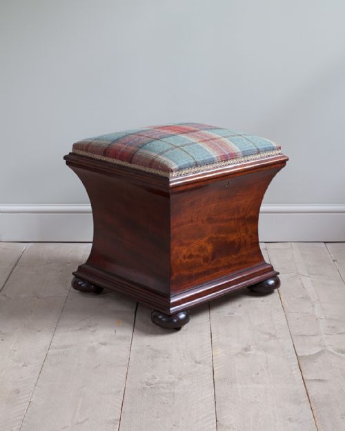 19th century mahogany ottoman work box - CATEGORY: ANTIQUE CHESTS - DATED 19TH CENTURY
