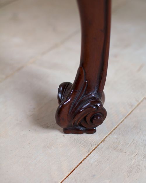 EXCEPTIONALLY FINE QUALITY 19TH CENTURY MAHOGANY OPEN ARM CHAIR - ADDITIONAL PHOTO 6