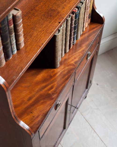 REGENCY MAHOGANY WATERFALL BOOKCASE - ADDITIONAL PHOTO 1