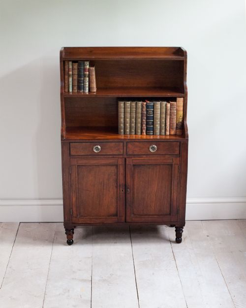 REGENCY MAHOGANY WATERFALL BOOKCASE - ADDITIONAL PHOTO 2
