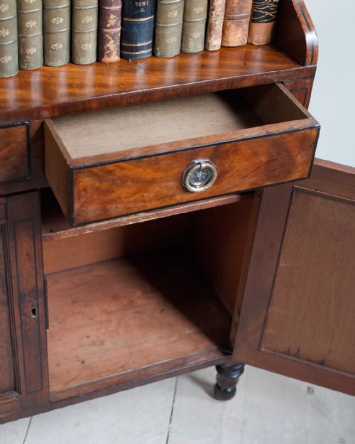 REGENCY MAHOGANY WATERFALL BOOKCASE - ADDITIONAL PHOTO 4