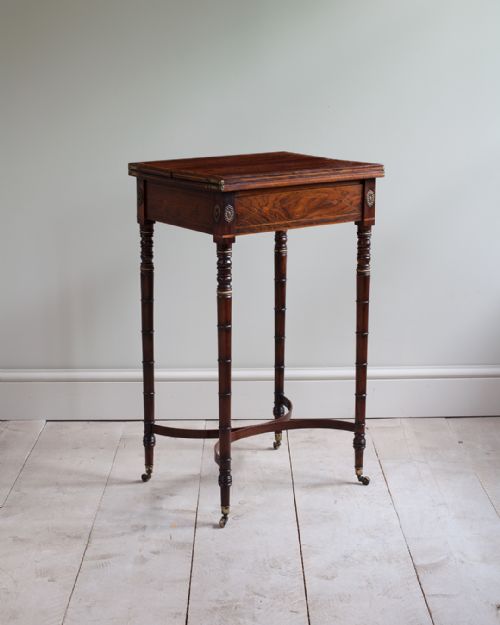 regency rosewood writing patience table - CATEGORY: ANTIQUE TABLES - DATED REGENCY