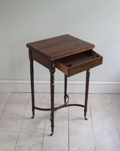 REGENCY ROSEWOOD WRITING PATIENCE TABLE - ADDITIONAL PHOTO 1