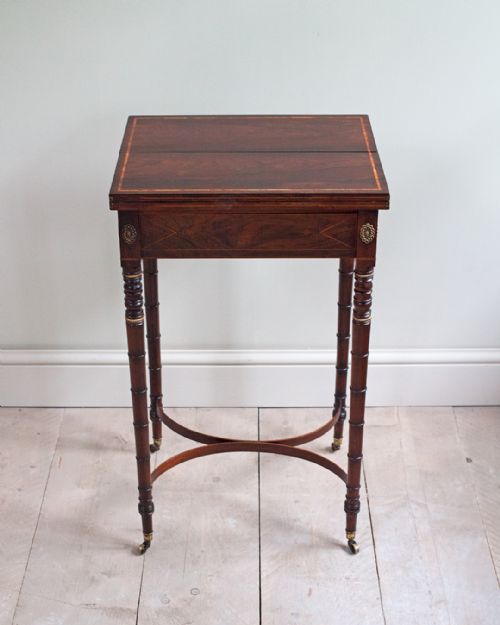 REGENCY ROSEWOOD WRITING PATIENCE TABLE - ADDITIONAL PHOTO 3