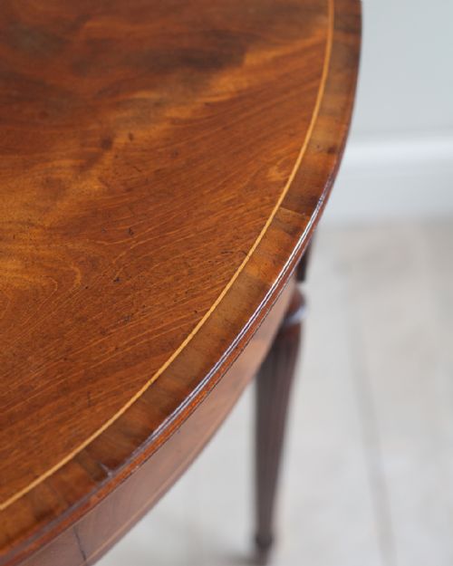GEORGE III MAHOGANY DEMI LUNE CARD TABLE - ADDITIONAL PHOTO 5