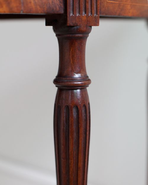 GEORGE III MAHOGANY DEMI LUNE CARD TABLE - ADDITIONAL PHOTO 6