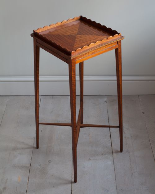 EDWARDIAN SATINWOOD URN STAND - ADDITIONAL PHOTO 1