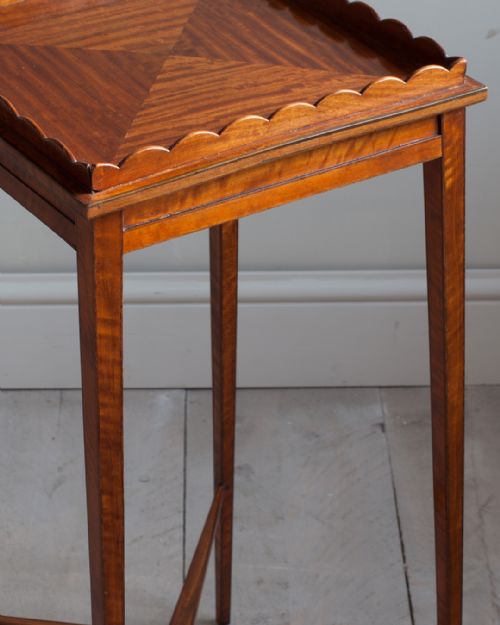 EDWARDIAN SATINWOOD URN STAND - ADDITIONAL PHOTO 2