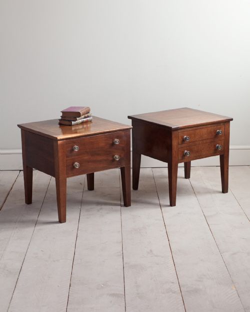 pair of georgian box commodes - CATEGORY: ANTIQUE CUPBOARDS - DATED 18TH CENTURY
