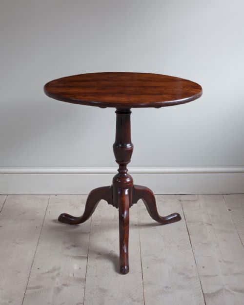 18TH CENTURY YEW WOOD TRIPOD TABLE - ADDITIONAL PHOTO 1