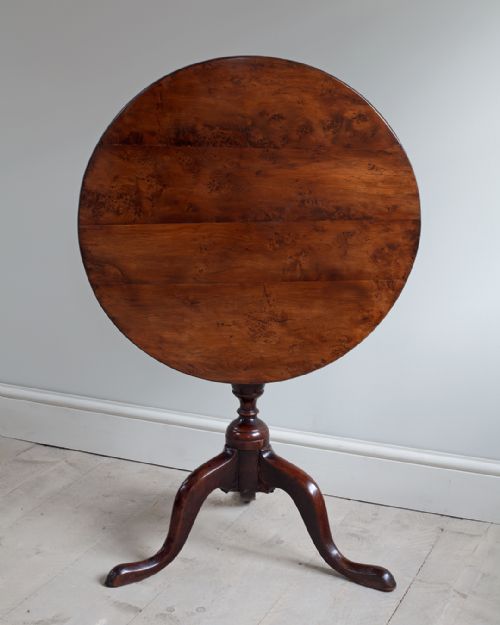 18TH CENTURY YEW WOOD TRIPOD TABLE - ADDITIONAL PHOTO 2