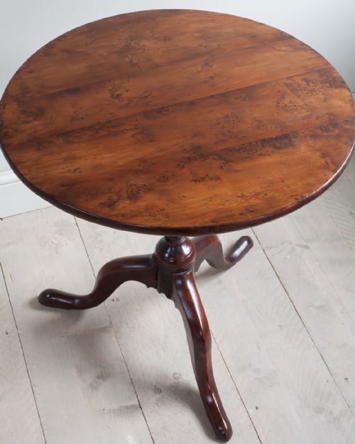 18TH CENTURY YEW WOOD TRIPOD TABLE - ADDITIONAL PHOTO 4