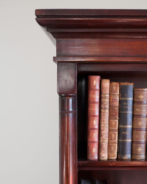 EARLY 19TH CENTURY MAHOGANY TALL OPEN BOOKCASE - ADDITIONAL PHOTO 3