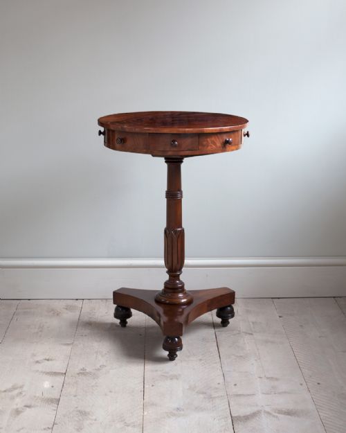 william iv small mahogany drum table - CATEGORY: ANTIQUE TABLES - DATED 19TH CENTURY