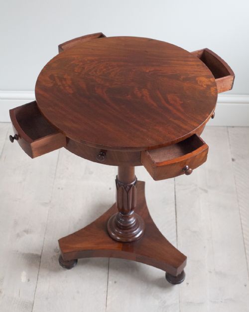 WILLIAM IV SMALL MAHOGANY DRUM TABLE - ADDITIONAL PHOTO 5