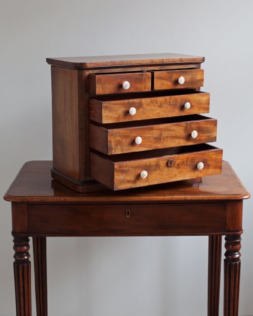 19TH CENTURY MINIATURE CHEST OF DRAWERS - ADDITIONAL PHOTO 1