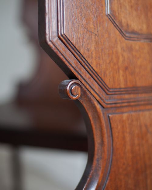 PAIR OF LATE REGENCY MAHOGANY HALL CHAIRS - ADDITIONAL PHOTO 6
