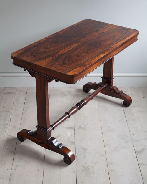 FINE QUALITY LATE REGENCY ROSEWOOD STRETCHER TABLE - ADDITIONAL PHOTO 1
