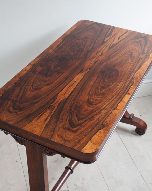 FINE QUALITY LATE REGENCY ROSEWOOD STRETCHER TABLE - ADDITIONAL PHOTO 2