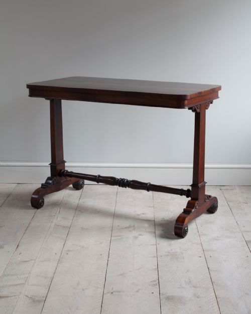 FINE QUALITY LATE REGENCY ROSEWOOD STRETCHER TABLE - ADDITIONAL PHOTO 3