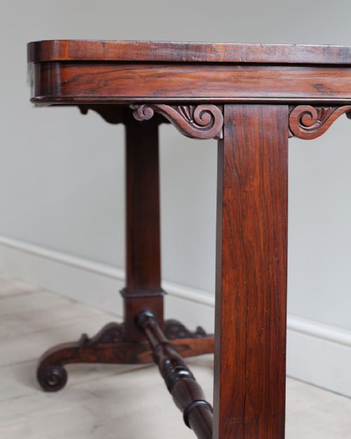 FINE QUALITY LATE REGENCY ROSEWOOD STRETCHER TABLE - ADDITIONAL PHOTO 4
