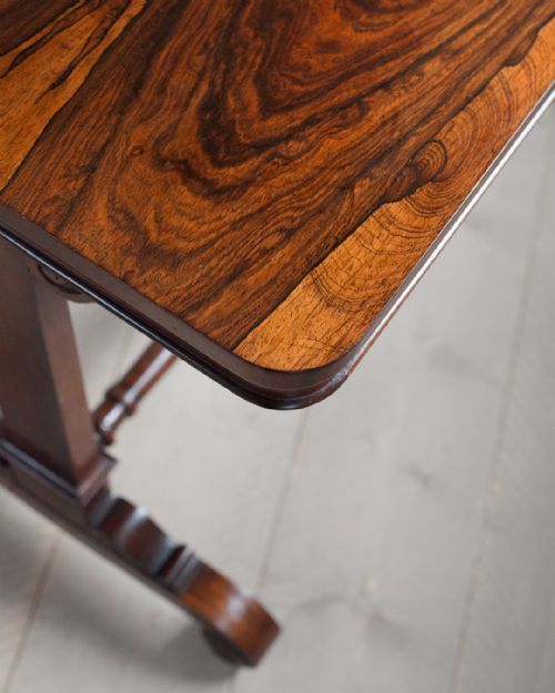 FINE QUALITY LATE REGENCY ROSEWOOD STRETCHER TABLE - ADDITIONAL PHOTO 8