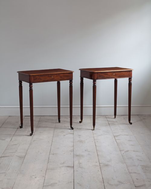 pair of regency mahogany side tables - CATEGORY: ANTIQUE TABLES - DATED REGENCY