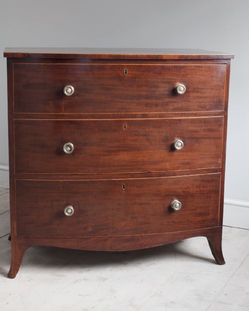 GEORGE IV MAHOGANY BOWFRONT CHEST OF DRAWERS - ADDITIONAL PHOTO 2