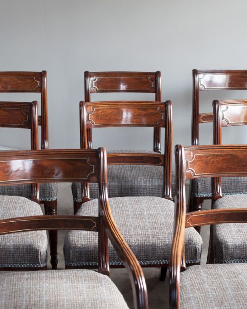 SET OF 8 LATE REGENCY MAHOGANY DINING CHAIRS - ADDITIONAL PHOTO 1