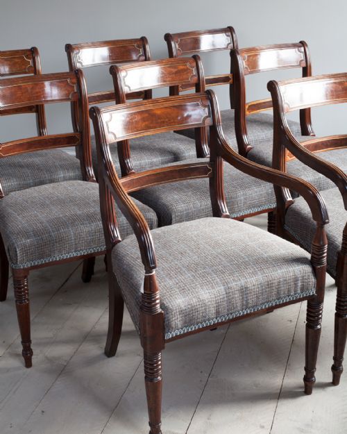 SET OF 8 LATE REGENCY MAHOGANY DINING CHAIRS - ADDITIONAL PHOTO 3