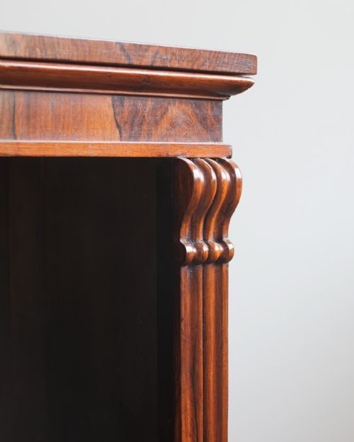 SMALL WILLIAM IV ROSEWOOD DWARF OPEN BOOKCASE - ADDITIONAL PHOTO 3