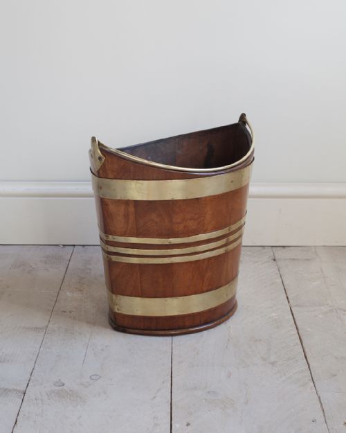 georgian mahogany brass bound bucket - CATEGORY: ANTIQUE MISCELLANEOUS - DATED 19TH CENTURY