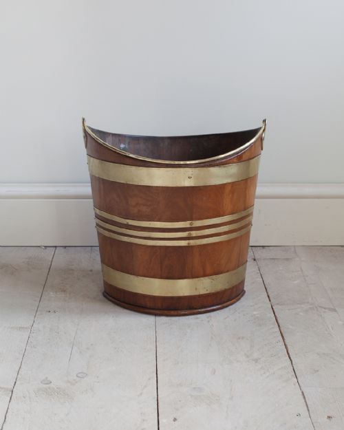 GEORGIAN MAHOGANY BRASS BOUND BUCKET - ADDITIONAL PHOTO 1