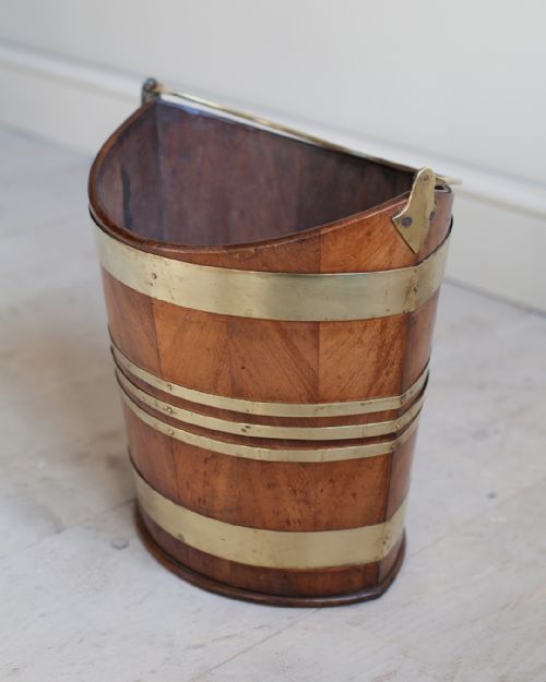 GEORGIAN MAHOGANY BRASS BOUND BUCKET - ADDITIONAL PHOTO 2