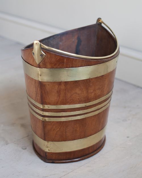 GEORGIAN MAHOGANY BRASS BOUND BUCKET - ADDITIONAL PHOTO 3