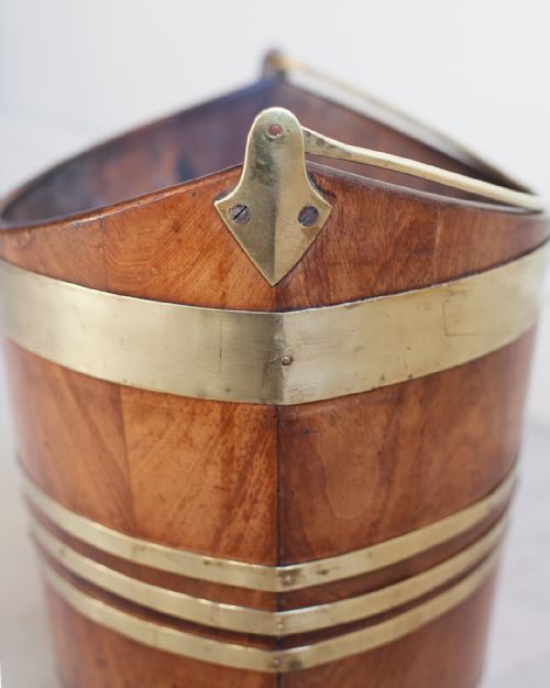 GEORGIAN MAHOGANY BRASS BOUND BUCKET - ADDITIONAL PHOTO 5