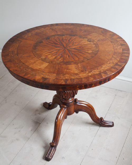 SUPERB MID 19TH CENTURY ITALIAN PARQUETRY CENTRE TABLE - ADDITIONAL PHOTO 6